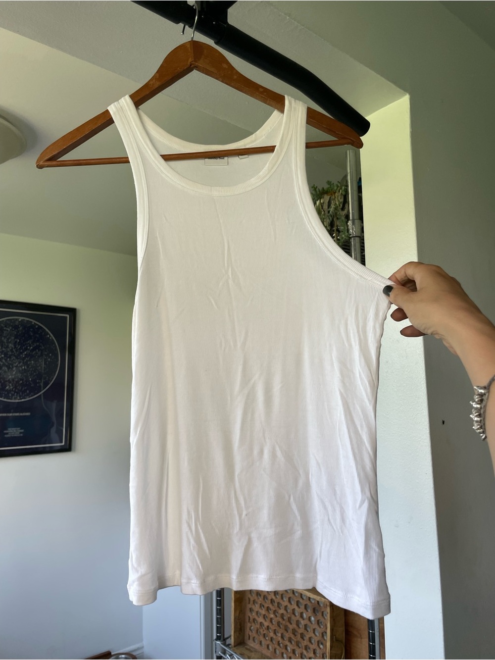 Sunday Best x Aritzia White Tensil Ribbed Tank